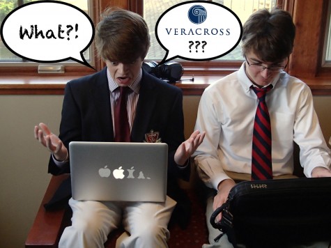 Senior Cole McLemore and sophomore Henry Adkins struggle with Veracross. Students raised many complaints about the system.