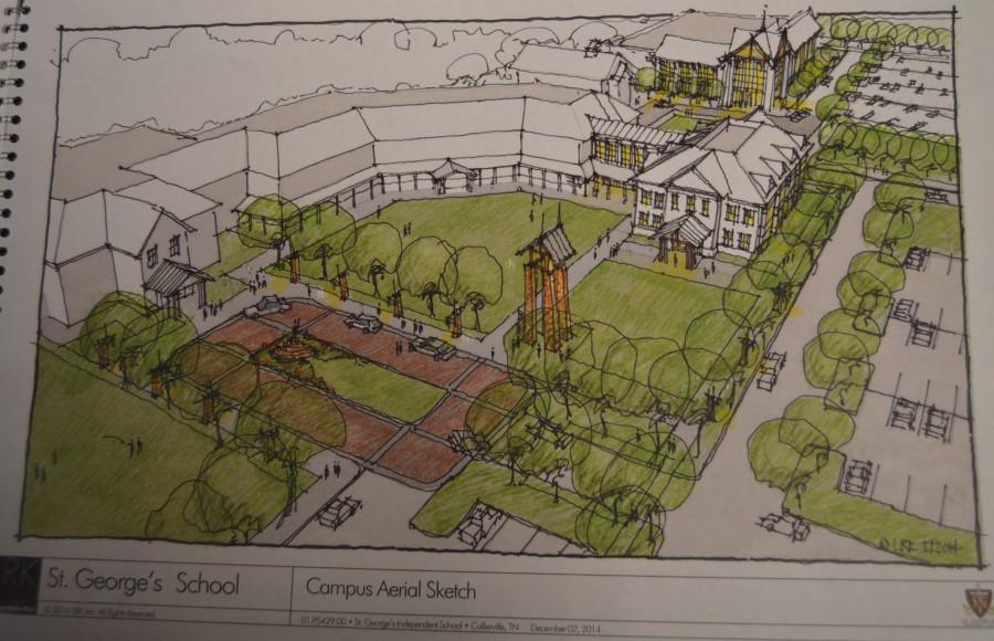 Artists rendering of the proposed new building to the school. The new building will house admissions offices and more space for the art department. 