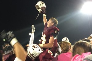 The St. George’s varsity football team beat Harding in the final seconds of the game thanks to a last-minute field goal on Oct. 24. The Gryphons went into the second half losing by one, but in the last seconds of the game, junior Graham Hawthorne, kicker for the Gryphons, scored a field goal and brought the score to 9-7, giving the Gryphons the victory against the Lions. After the game, the team hoisted Hawthorne onto their shoulders as the fans stormed the field.