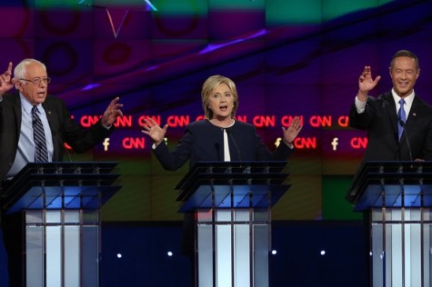 Democrats Bernie Sanders, Hillary Clinton and Martin OMalley battle it out in the first democratic debate. The debate was held on Oct. 13 on CNN.