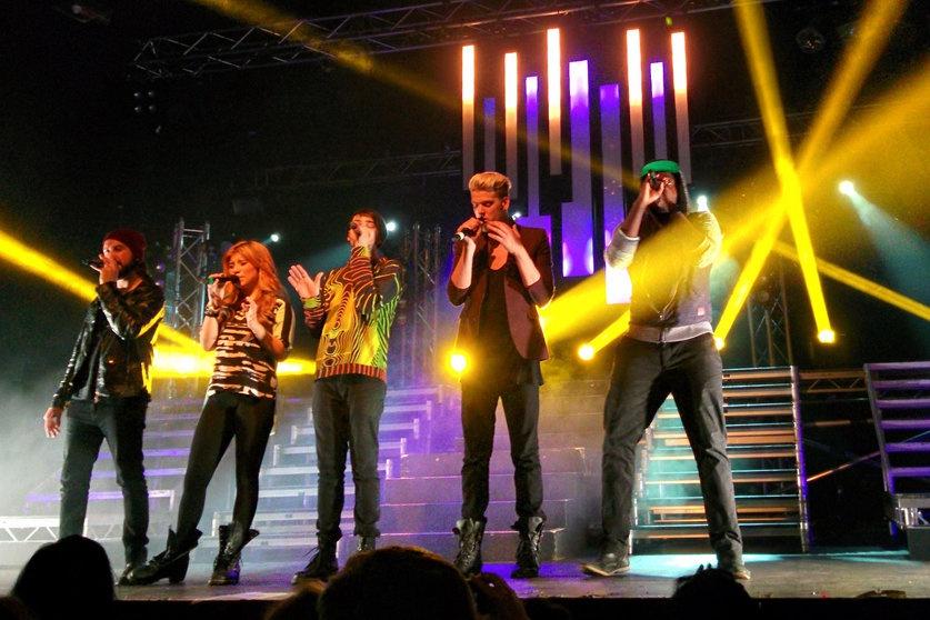 Pentatonix performs at a concert in Hamburg, Germany. Pentatonix went on a world tour before touring with Kelly Clarkson on her “Piece by Piece” tour.