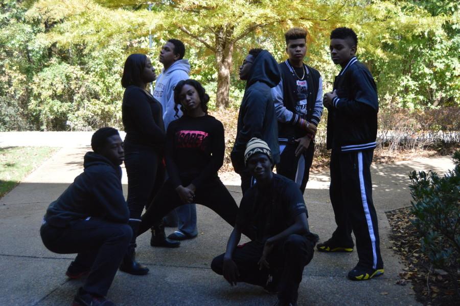 Corey Jones, Makayla Smith, Deon Crum, Essence Davis, Q Wooten, Marshall Shanks, Zearius Jenkins and Travis Kelley dress as Black Lives Matter. Spirit week in the upper school began with group day.