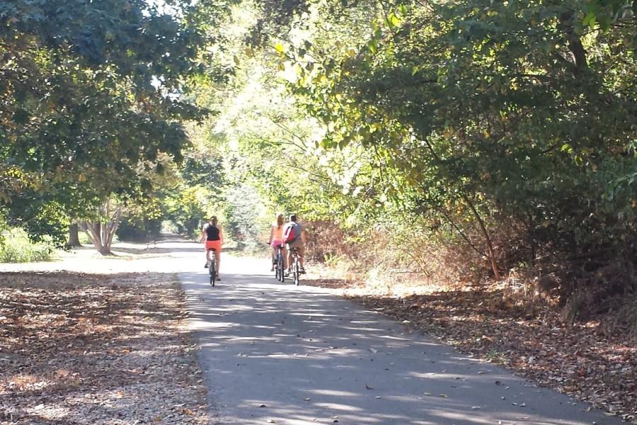Women+ride+bikes+along+the+Greenline+in+Memphis%2C+Tenn.+The+Greenbelt%2C+a+similar+trail%2C+could+someday+come+through+the+St.+George%E2%80%99s+Collierville+Campus.