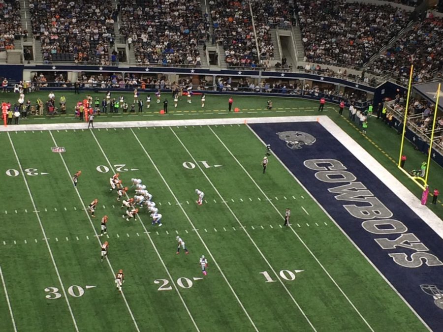 The Cincinnati Bengals visit AT&T stadium to face the Dallas Cowboys on Oct. 9, 2016.
