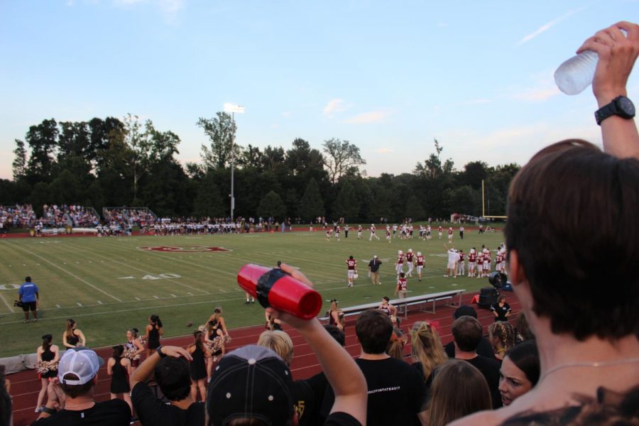 Junior Zach Williams looks on to the Arlington versus St. Georges football game. The Gryphons lost this game 29-48.