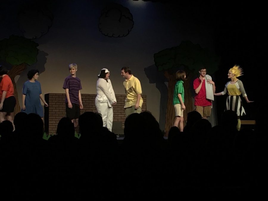 The cast of Youre a Good Man, Charlie Brown performs the song Happiness the last day of the show. The cast has been practicing for this musical since December.