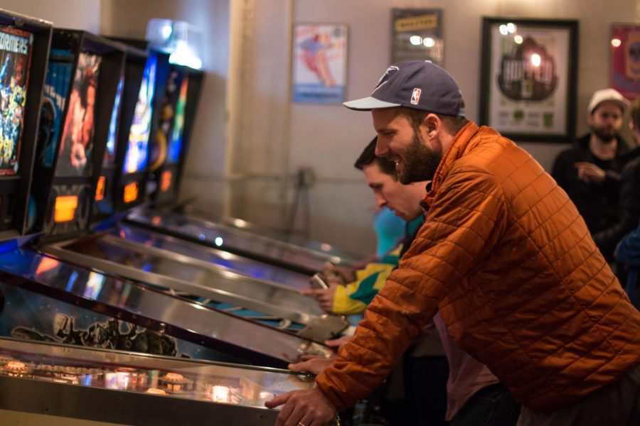 ￼Mr. Sullivan focuses his attention on victory over his opponents. He started playing pinball as a college student in Santa Barbara, Calif. and has loved the game ever since.