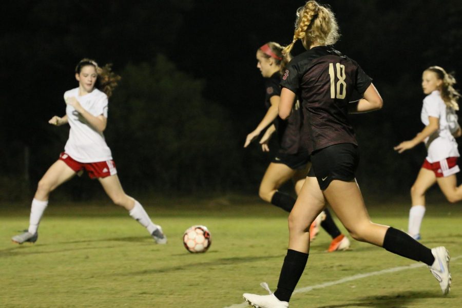 (Photo on File) Maddie Bishop leads the attack in a regional game against Harding last October. 