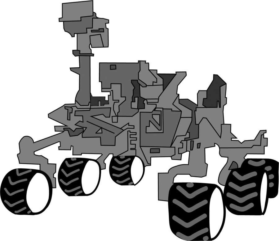 Stylized illustration of the Curiosity rover by Sierra Sellers. The Mars 2020 rover will be nearly identical to Curiosity.