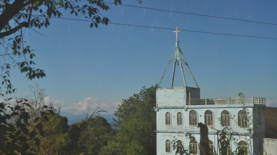 This is just one of many churches in Manipur.